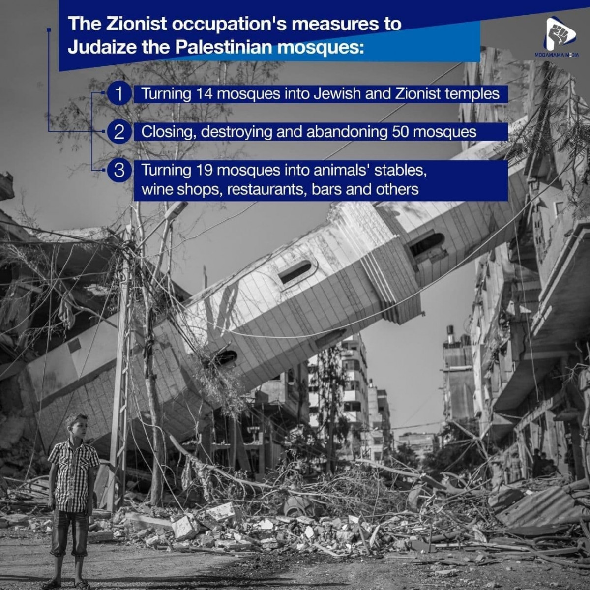 The Zionist occupation's measures to Judaize the Palestinian mosques: