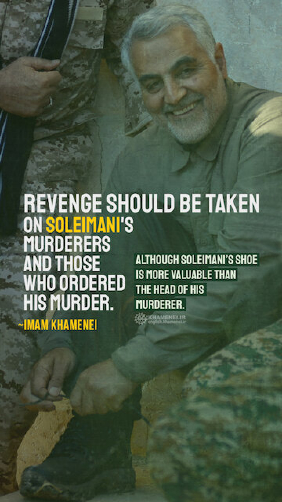 Revenge should be taken on Soleimani's murderers and those who ordered it