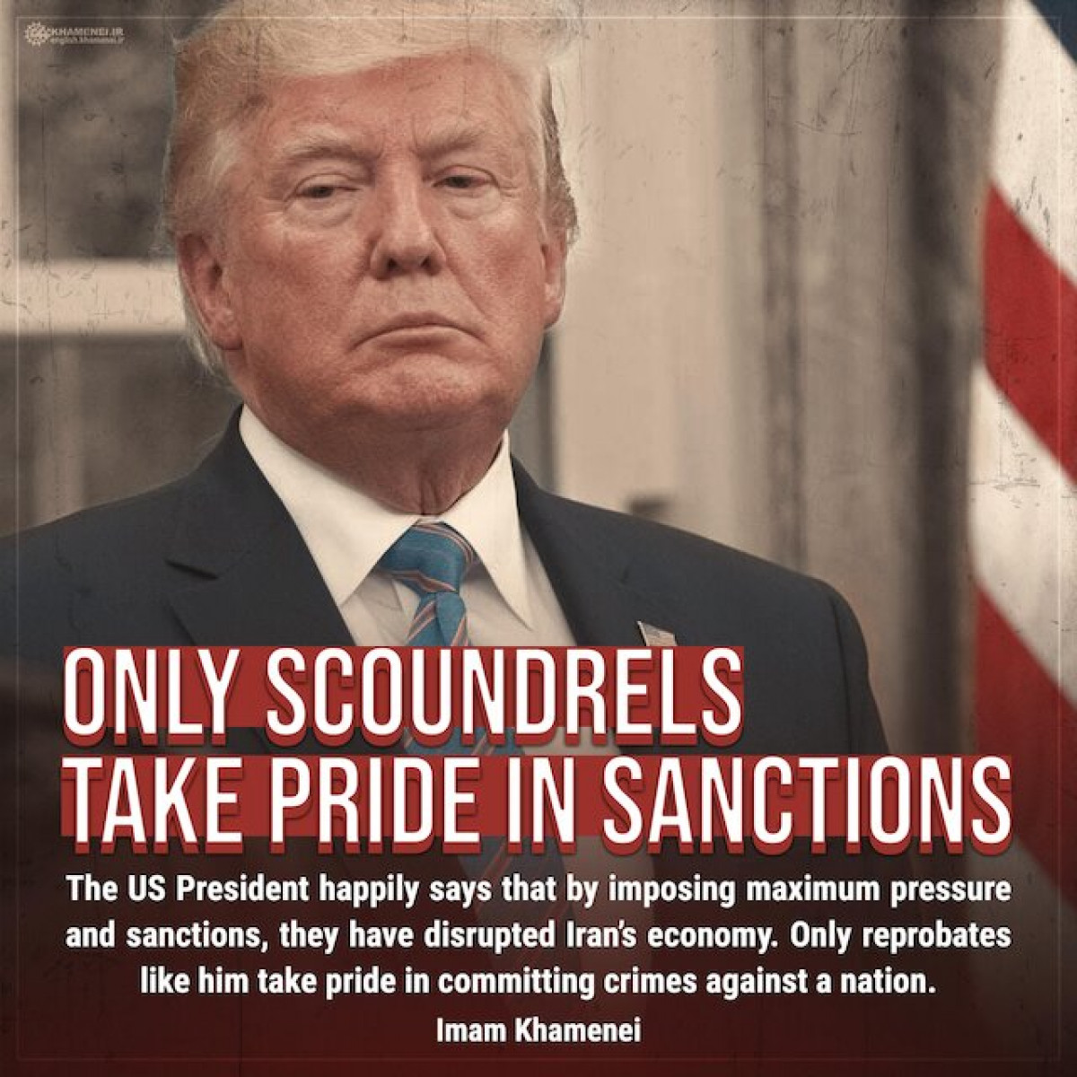 Only scoundrels take pride in sanctions