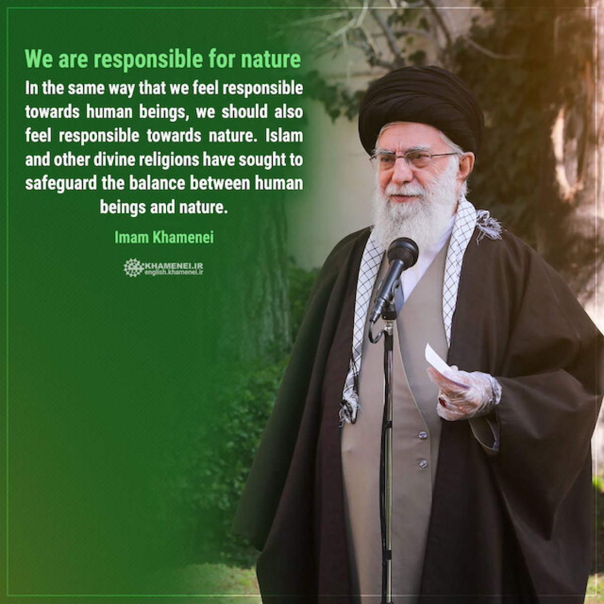 We are responsible towards nature