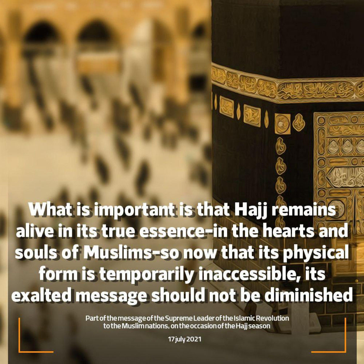 What is important is that Hajj remains alive in its true essence in the hearts and souls of Muslims