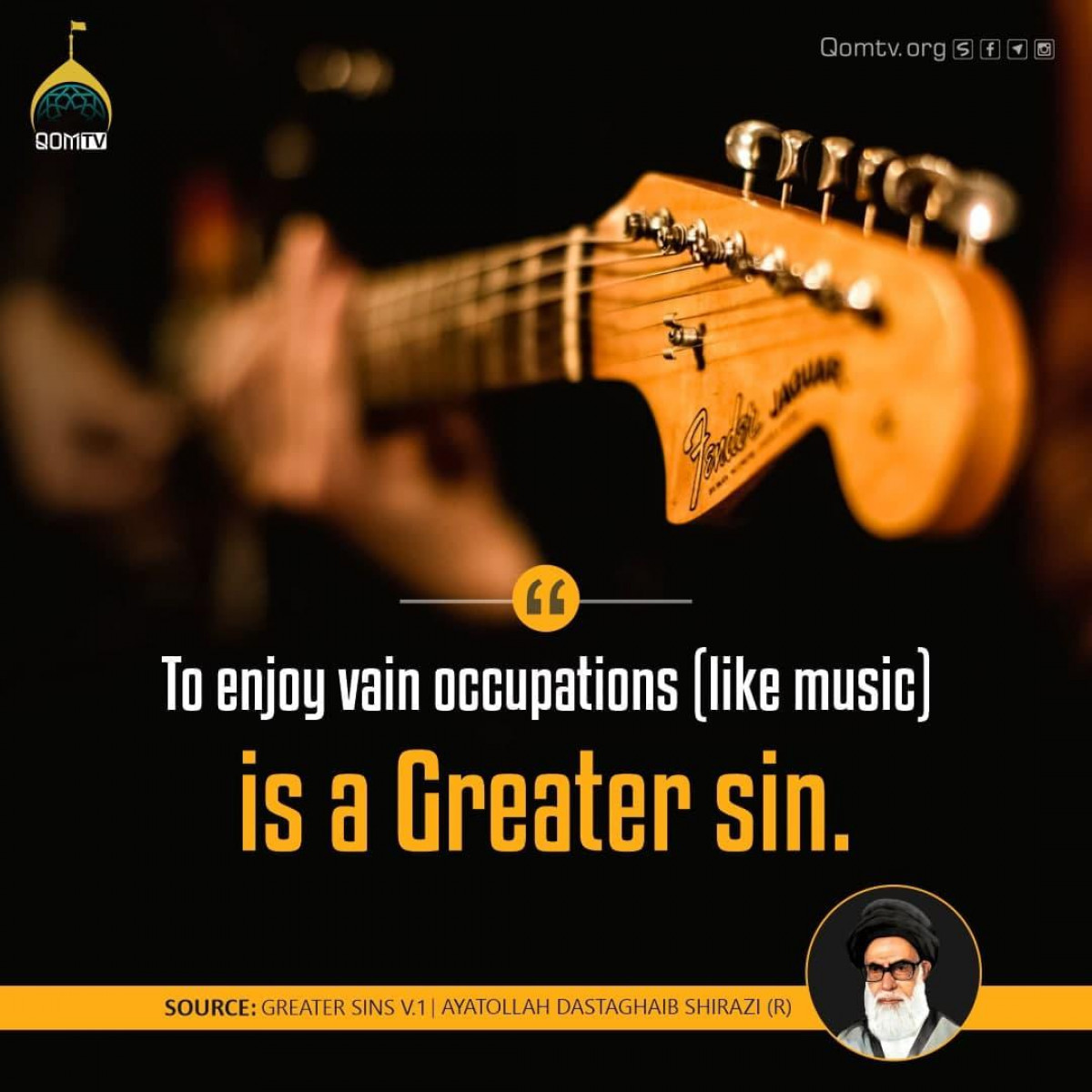 "To enjoy vain occupations (like music) is a Greater sin."