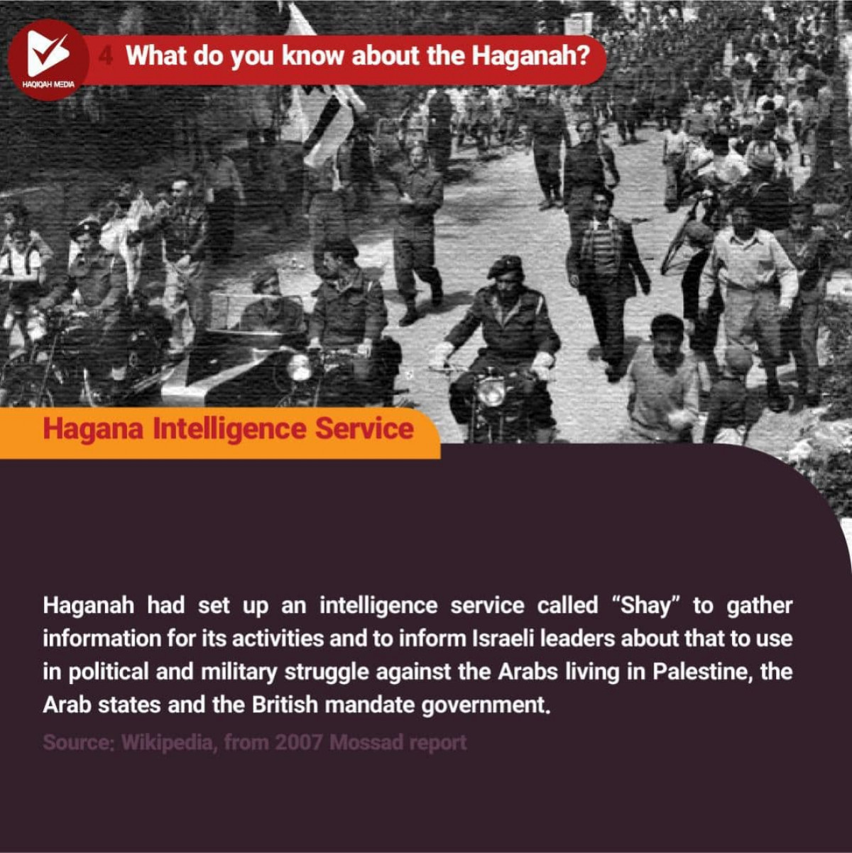 What do you know about the Haganah? 4