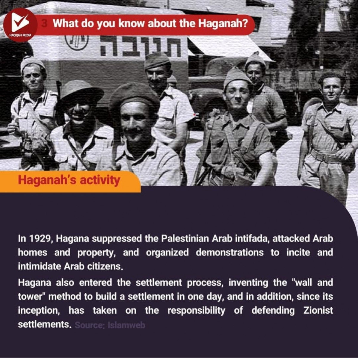 What do you know about the Haganah? 3