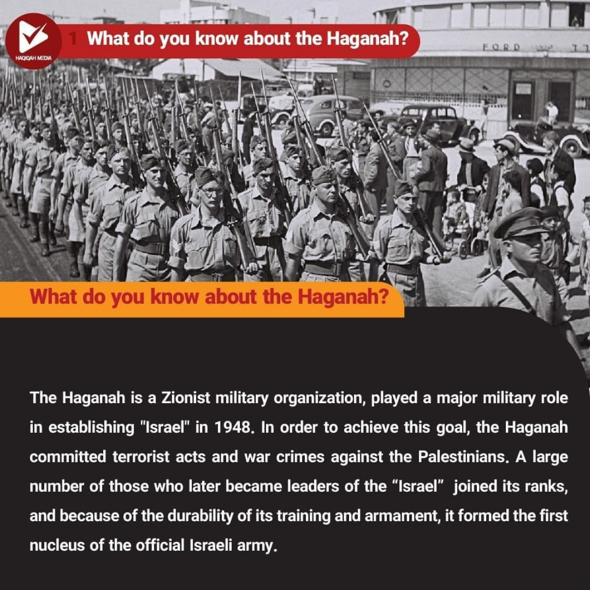 What do you know about the Haganah? 1