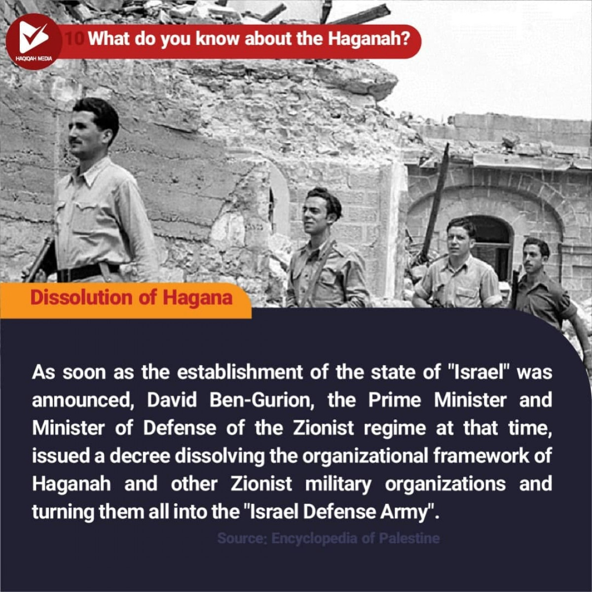 What do you know about the Haganah? 10