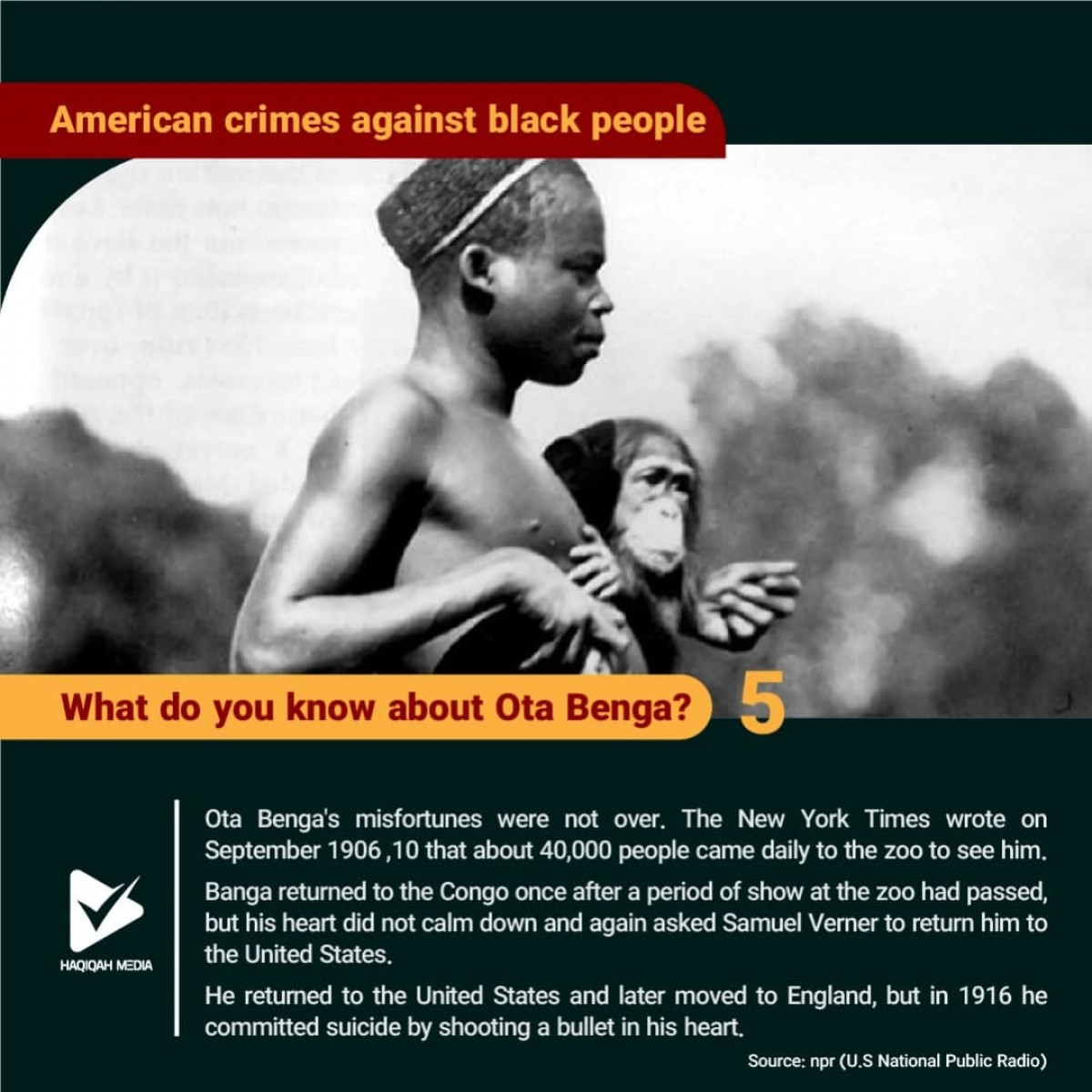 What do you know about Ota Benga? 5