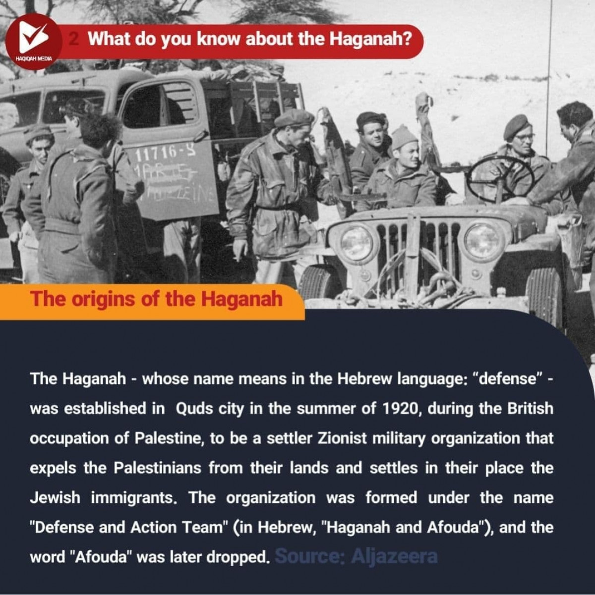 What do you know about the Haganah? 2