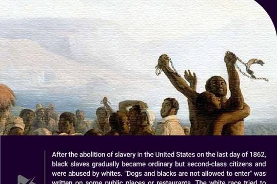 After the abolition of slavery in the United States on the last day of 1862