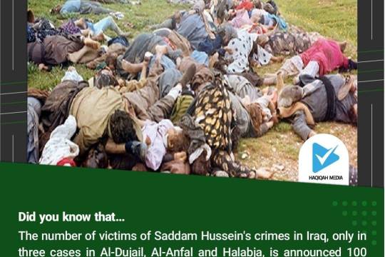 The number of victims of Saddam Hussein's crimes in Iraq