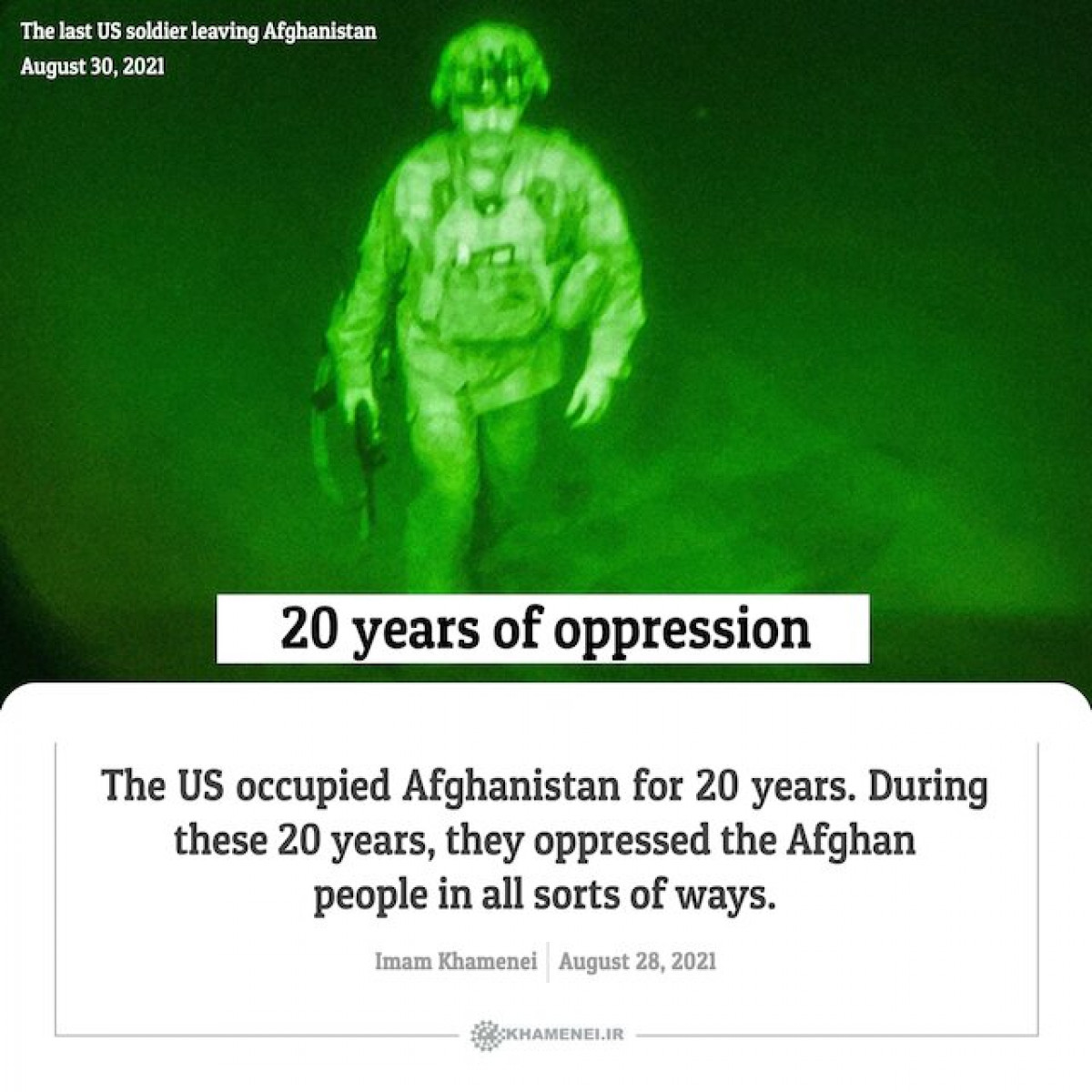 20 years of oppression