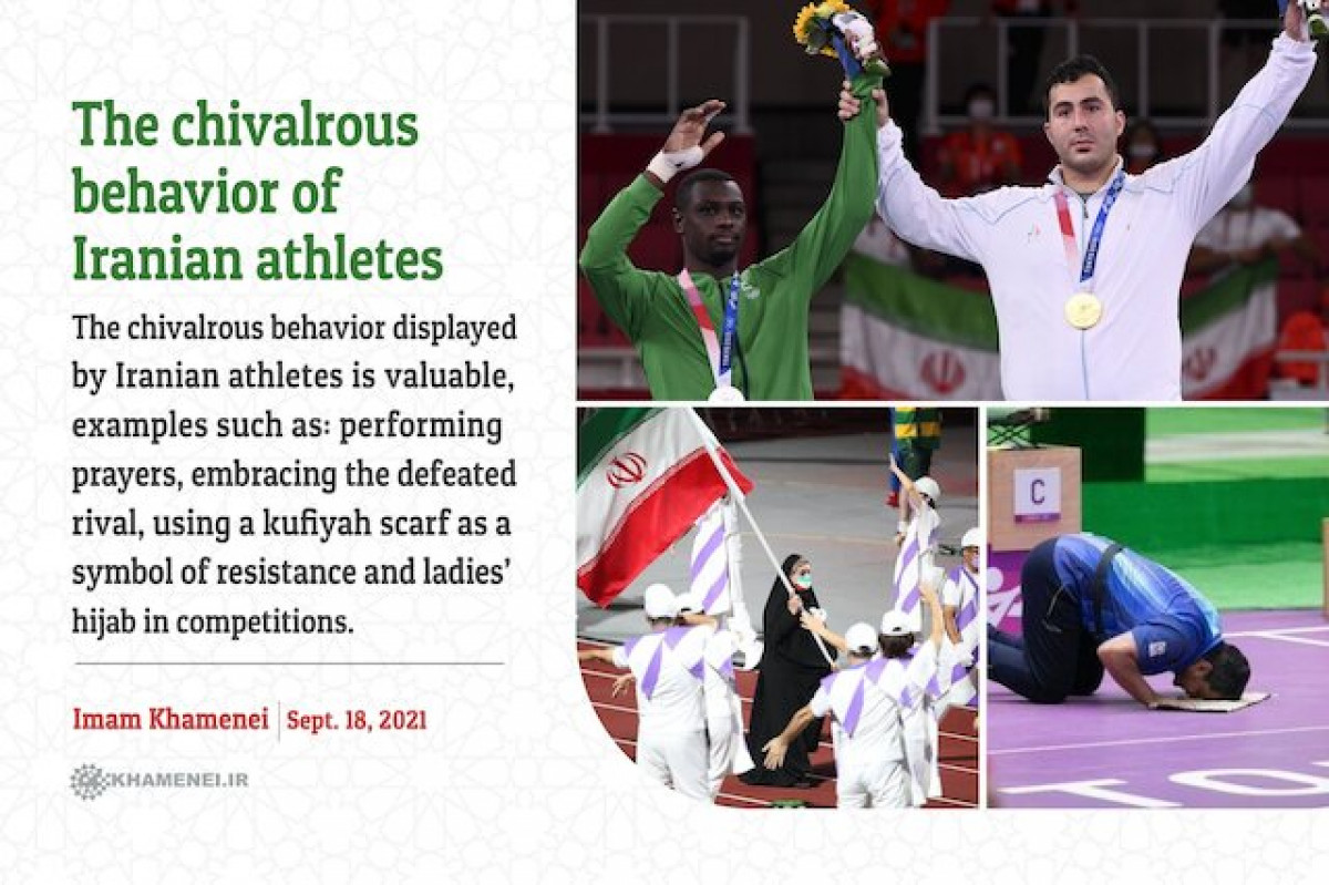 The chivalrous behavior of Iranian athletes