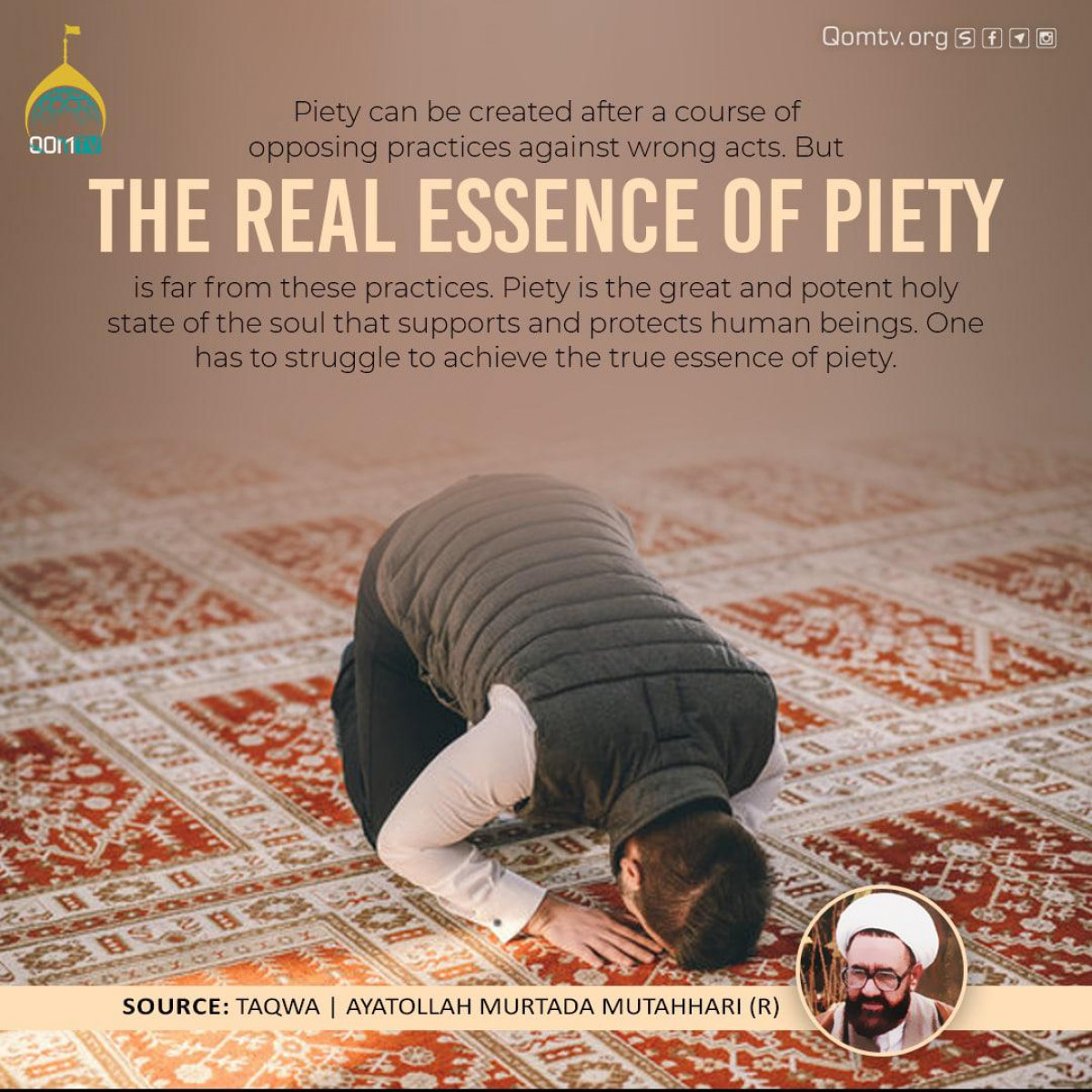 Piety can be created after a course of opposing practices against wrong acts