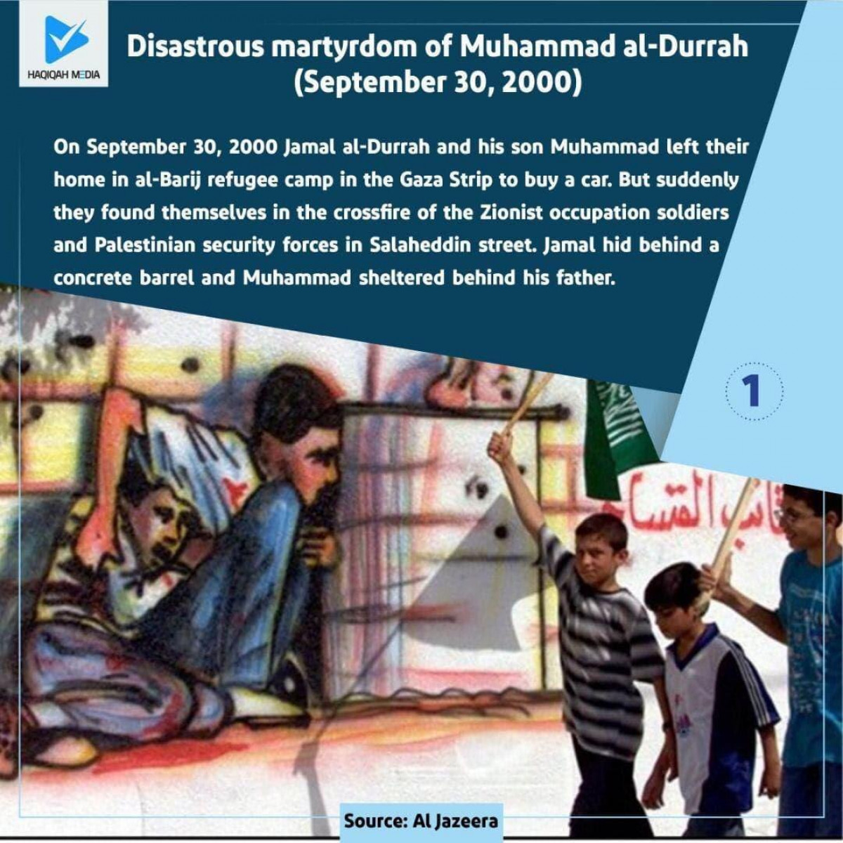 Disastrous martyrdom of Muhammad al-Durrah (September 30, 2000) 1