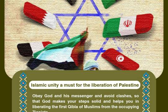Islamic unity a must for the liberation of Palesting