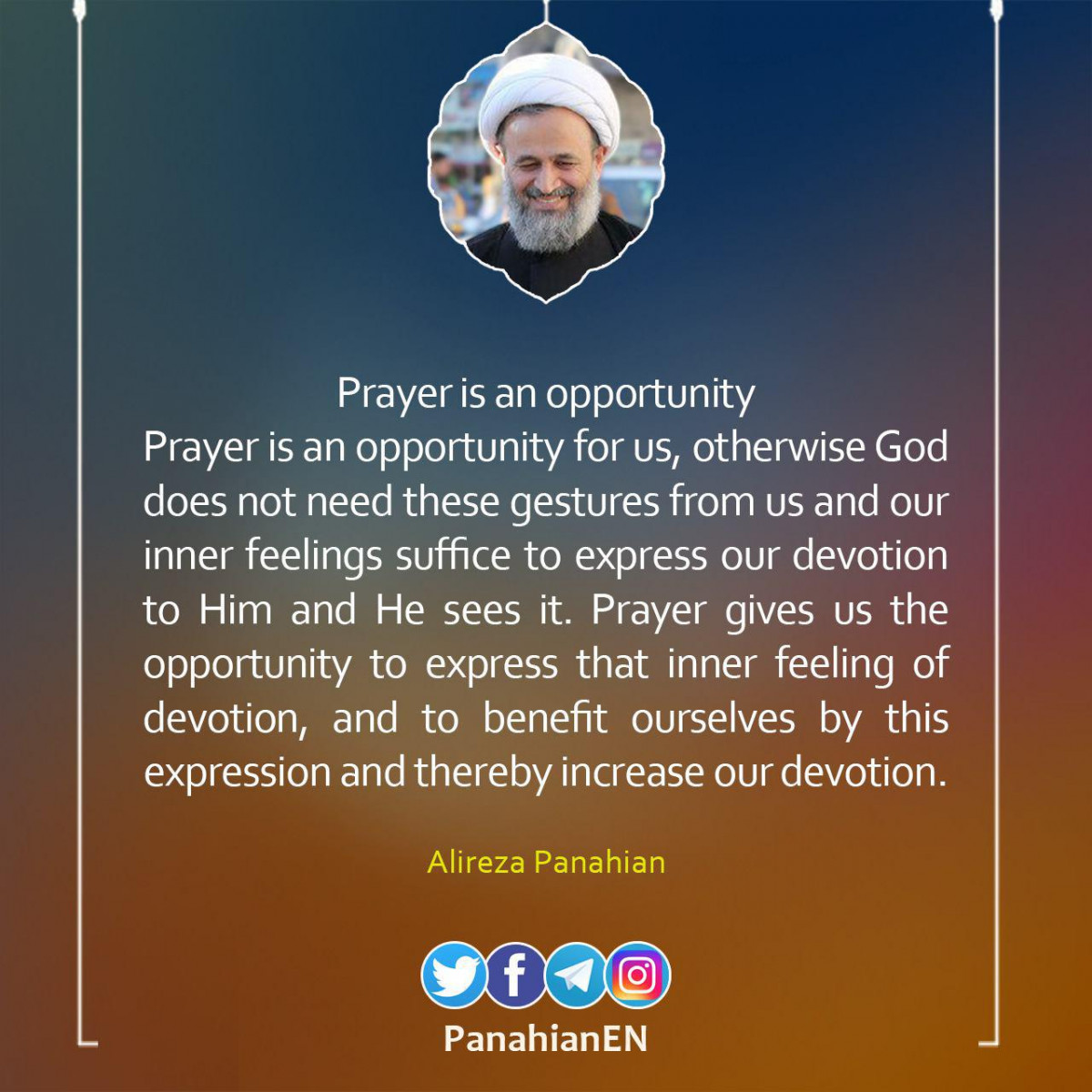 Prayer is an opportunity
