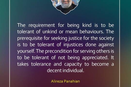 The requirement for being kind is to be tolerant of unkind or mean behaviours