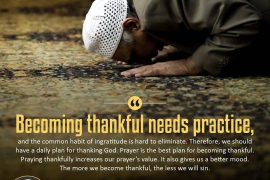 Becoming thankful needs practice