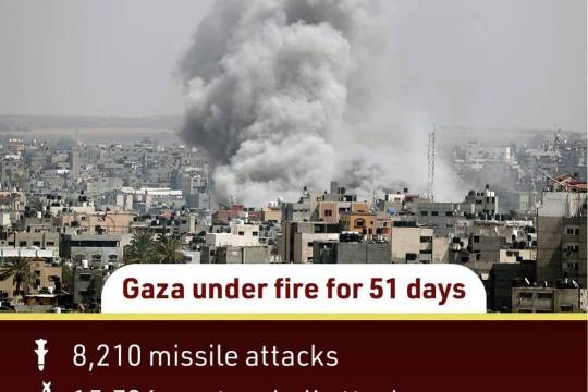 Gaza under fire for 51 days