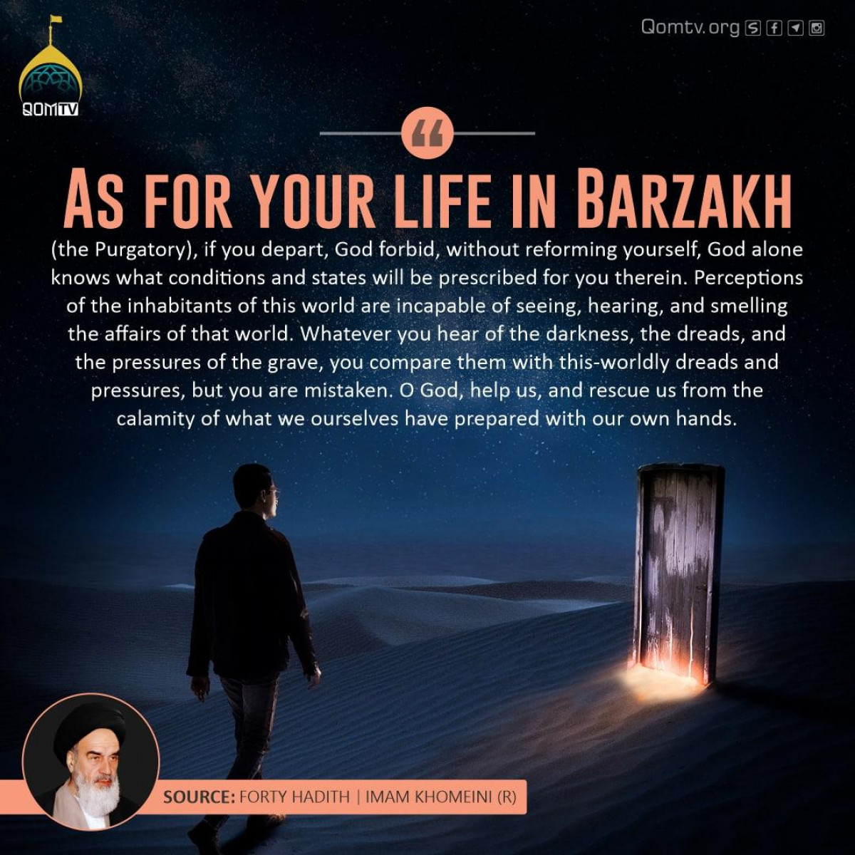 As for your life in Barzakh (the Purgatory)