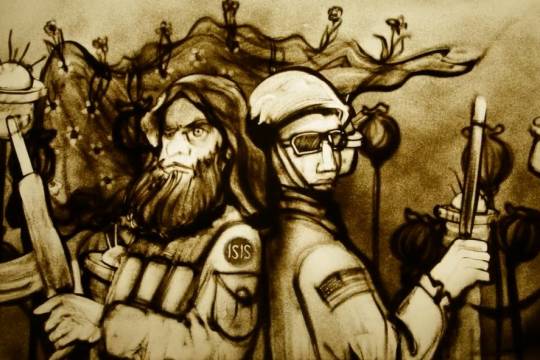 رسومات رملية / أفغانستان 20 عاماً من الاحتلال
