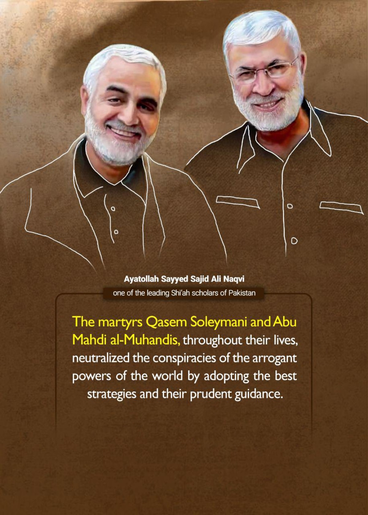 The words of the elders about the martyrs Qasem Soleymani and Abu Mahdi al-Mohandes 6