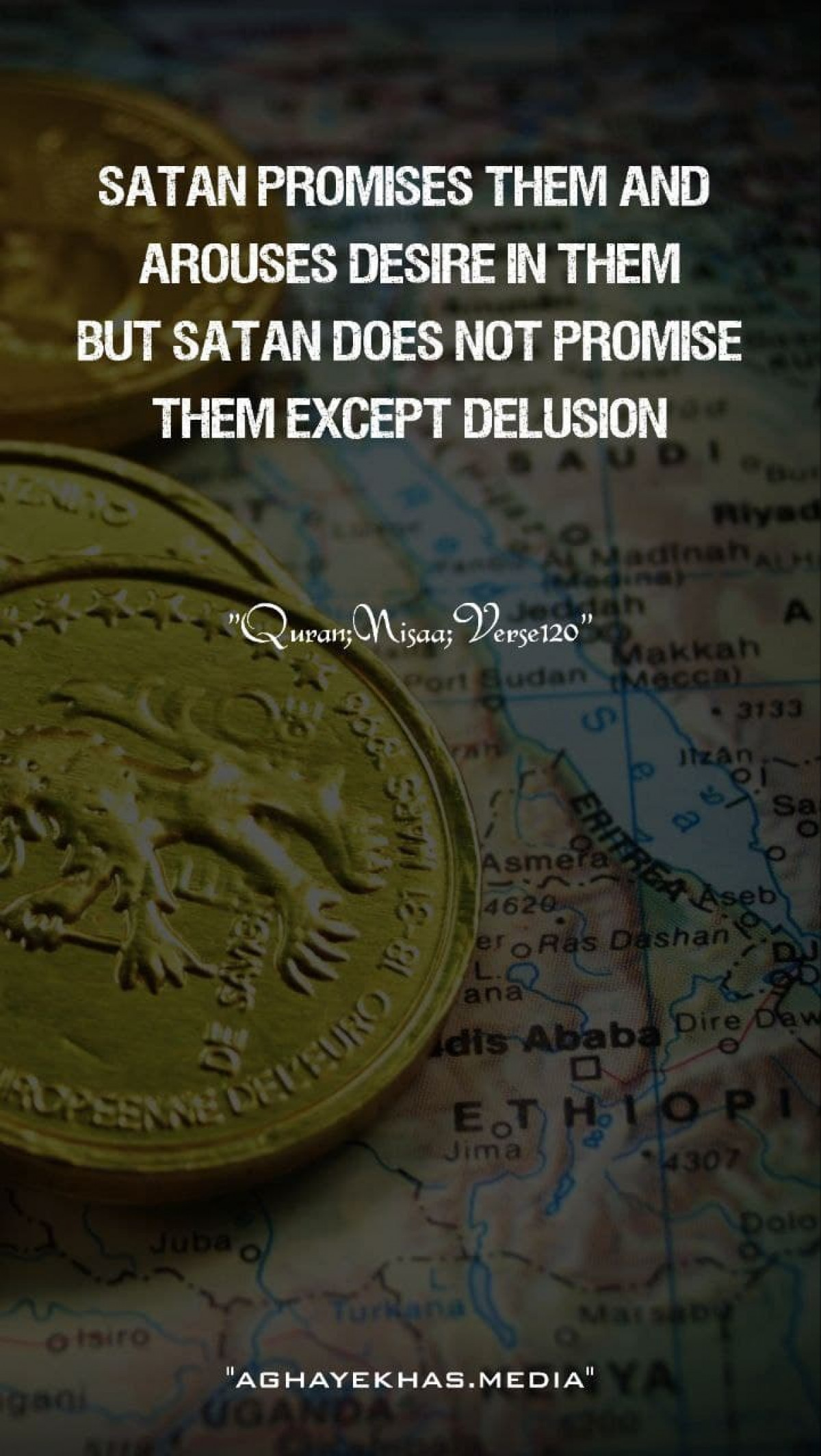SATAN PROMISES THEM AND AROUSES DESIRE IN THEM