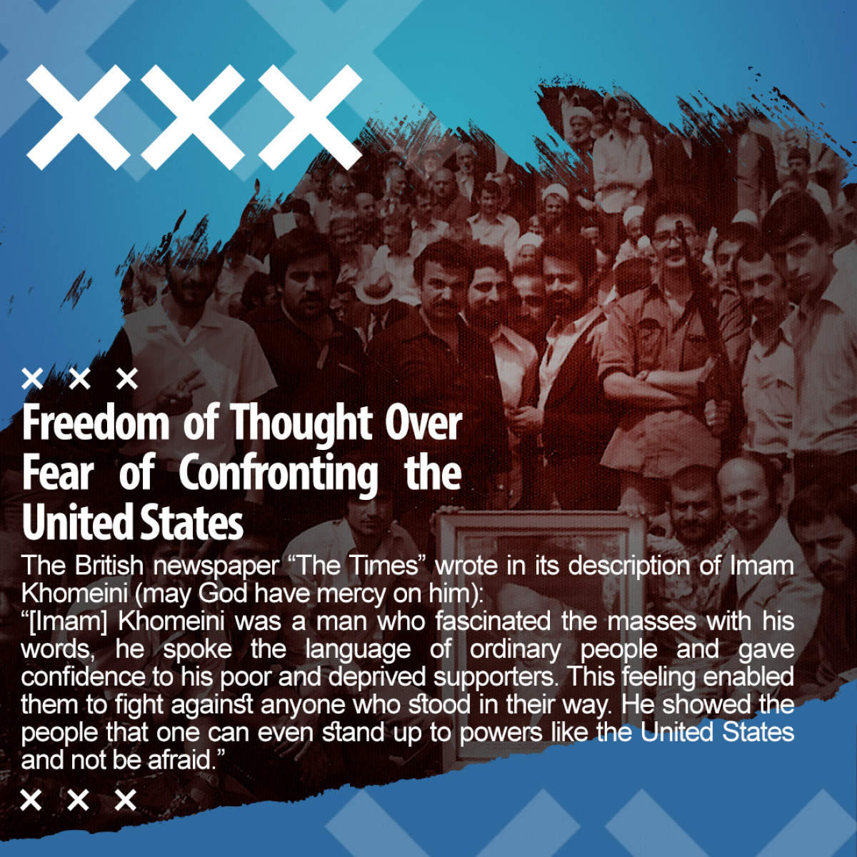 freedom of Thought over fear of confronting the United States