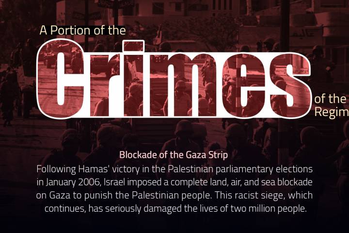 A Portion of the Crimes of the Zionist Regime: blockade of the Gaza strip