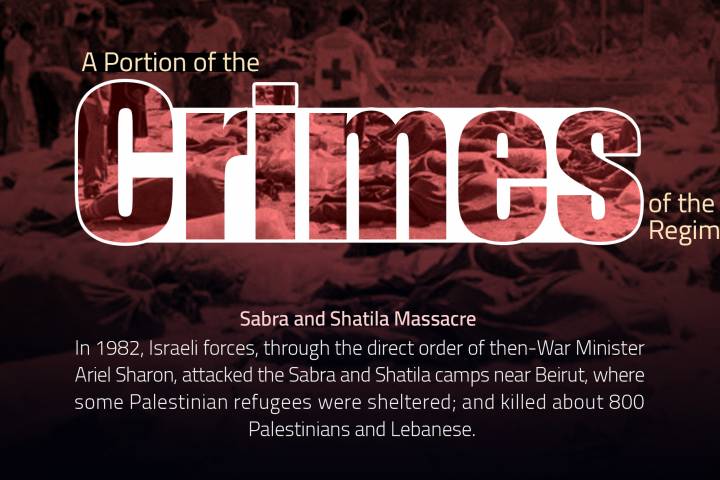 A Portion of the Crimes of the Zionist Regime: sabra and Shatila Massacre