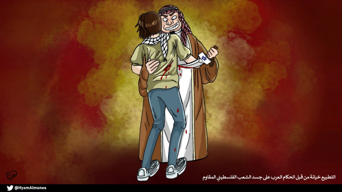 كاريكاتير / التطبيع خيانة من قبل الحكام العرب على جسد الشعب الفلسطيني المقاوم
