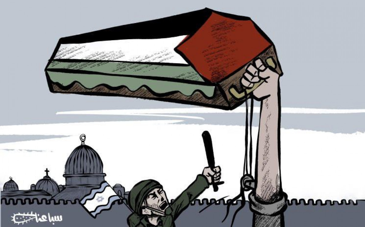 كاريكاتير / الوحدة الفلسطينية أثناء تشييع شيرين