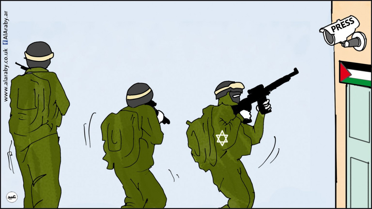 كاريكاتير / الاحتلال الصهيوني والصحافة الفلسطينية