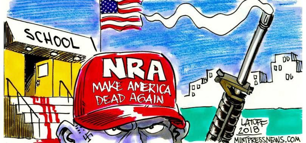 The US gun culture, allied to the gun lobby (NRA)