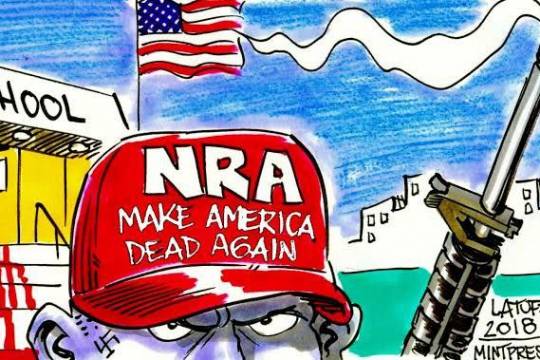 The US gun culture, allied to the gun lobby (NRA)