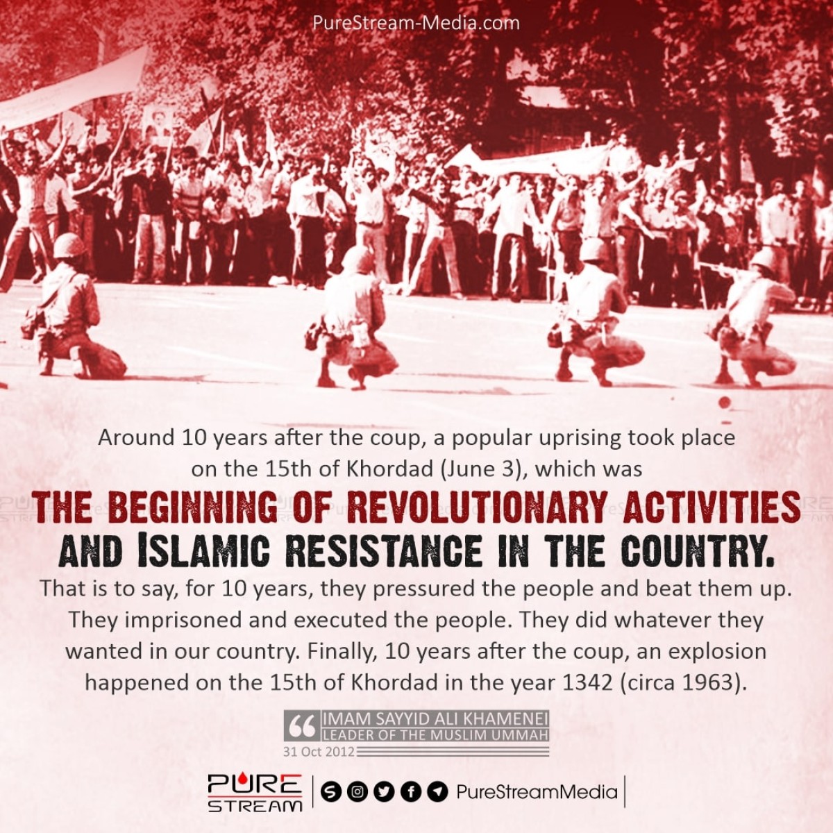 the beginning of revolutionary activities and Islamic resistance in the country