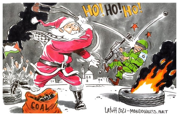 SANTA COMES FOR THE RESCUE OF PALESTINIANS