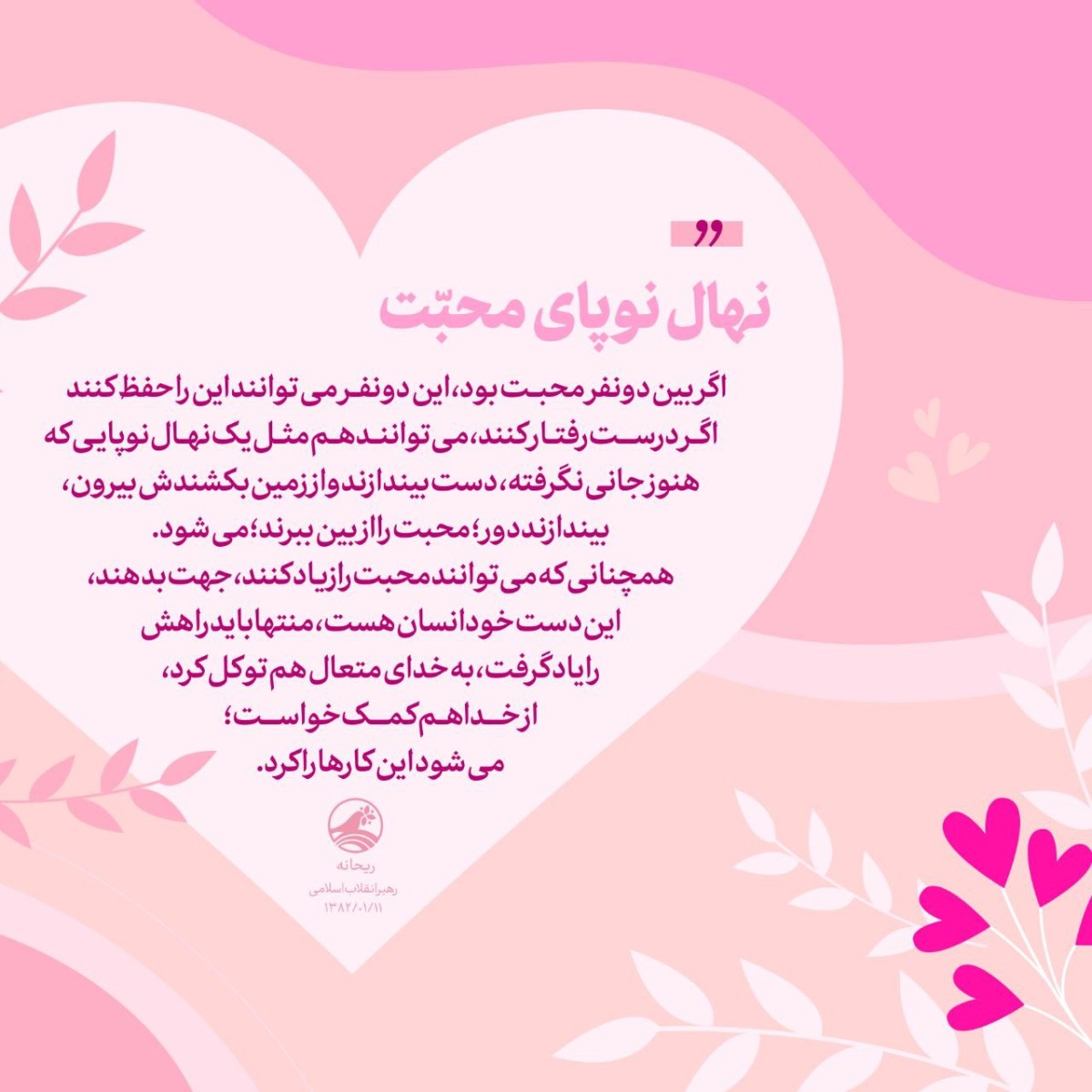 نهال نوپای محبت