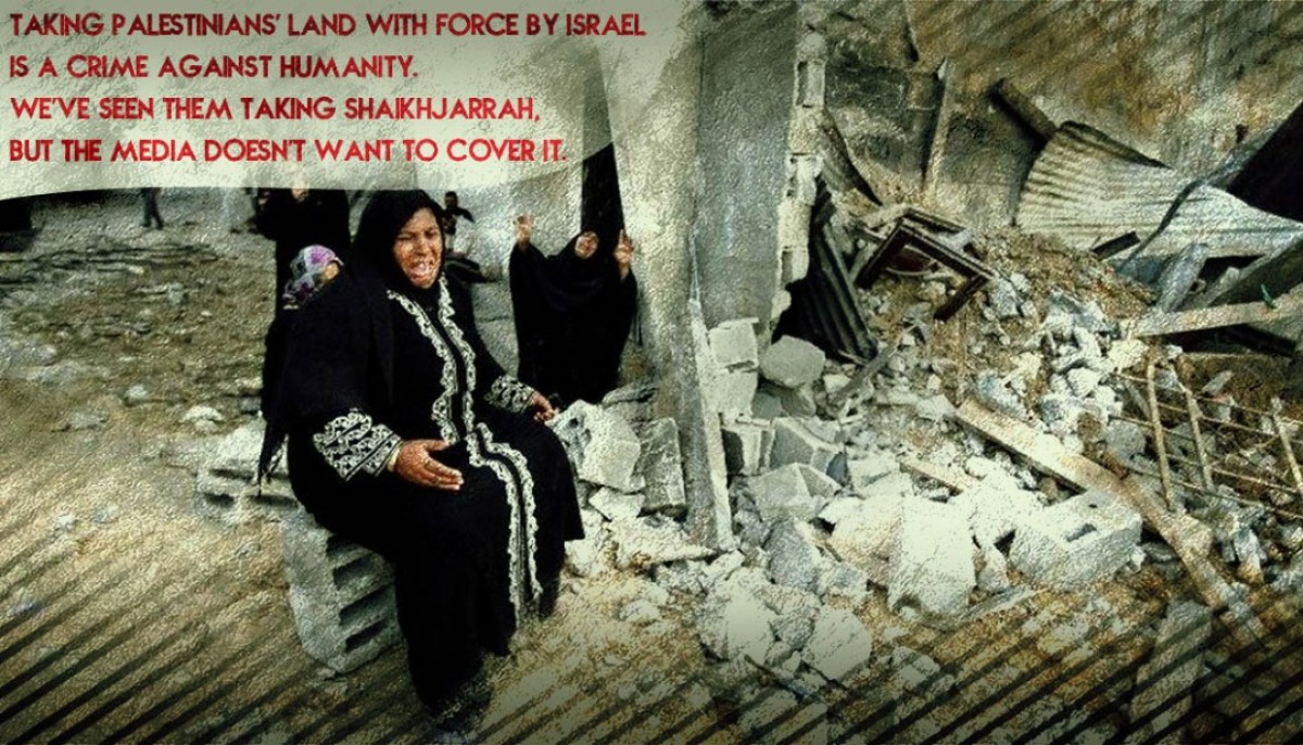 taking Palestinian's land with force by Israel