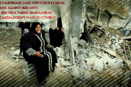 taking Palestinian's land with force by Israel