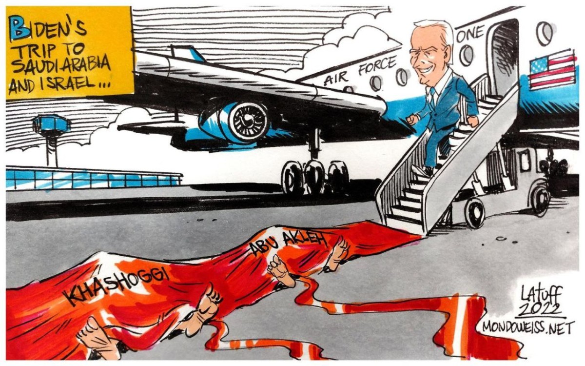 Red carpet for Joe Biden in Israel and Saudi Arabia.