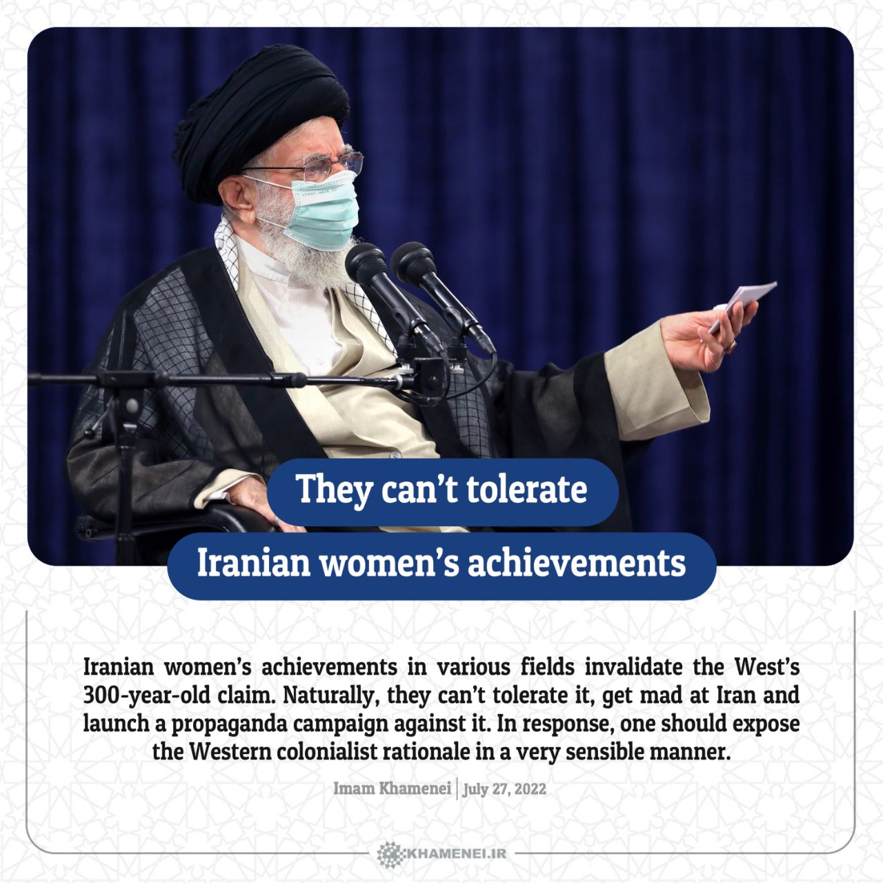 They can't tolerate Iranian women's achievements