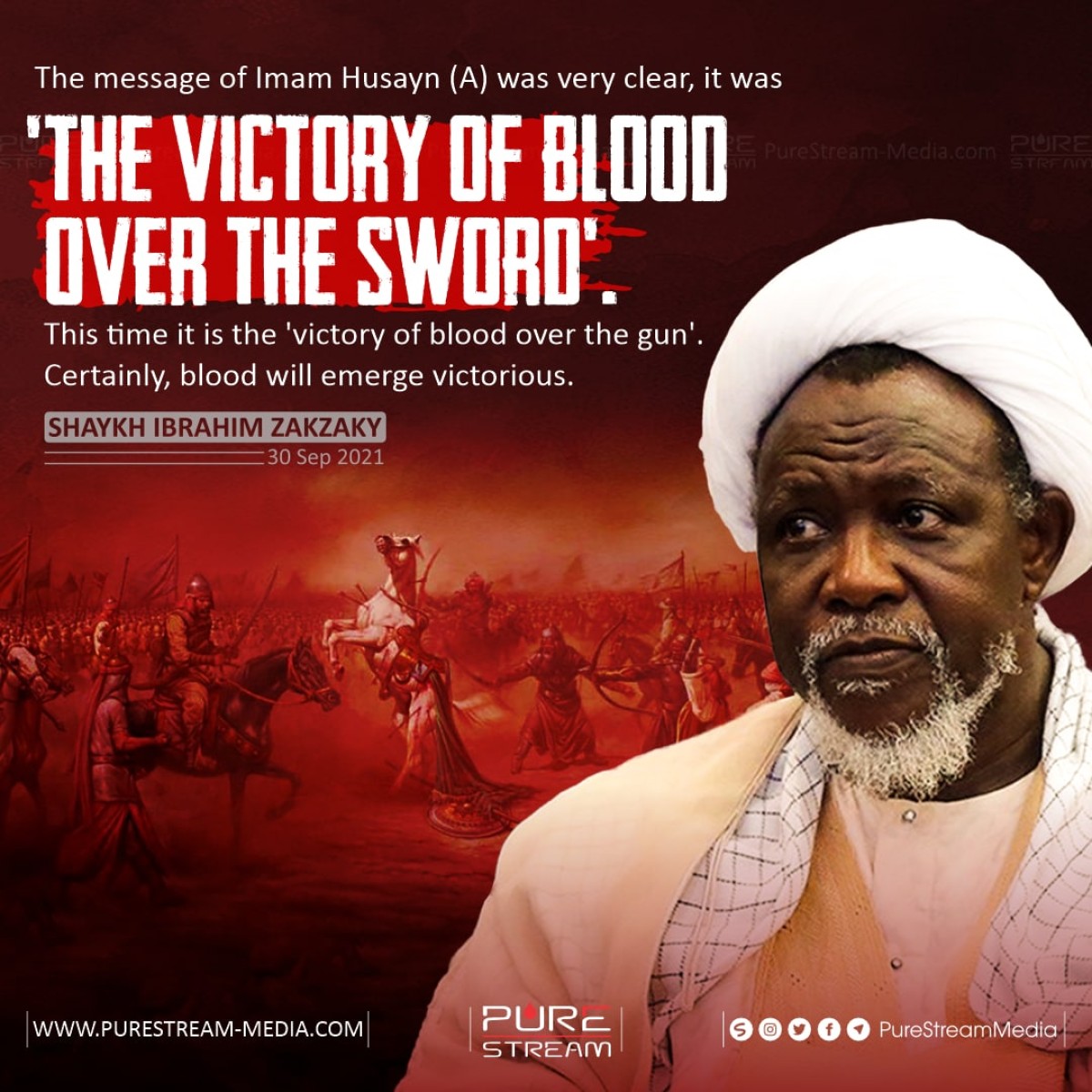 The message of Imam Husayn (A) was very clear, it was 'the victory of blood over the sword'