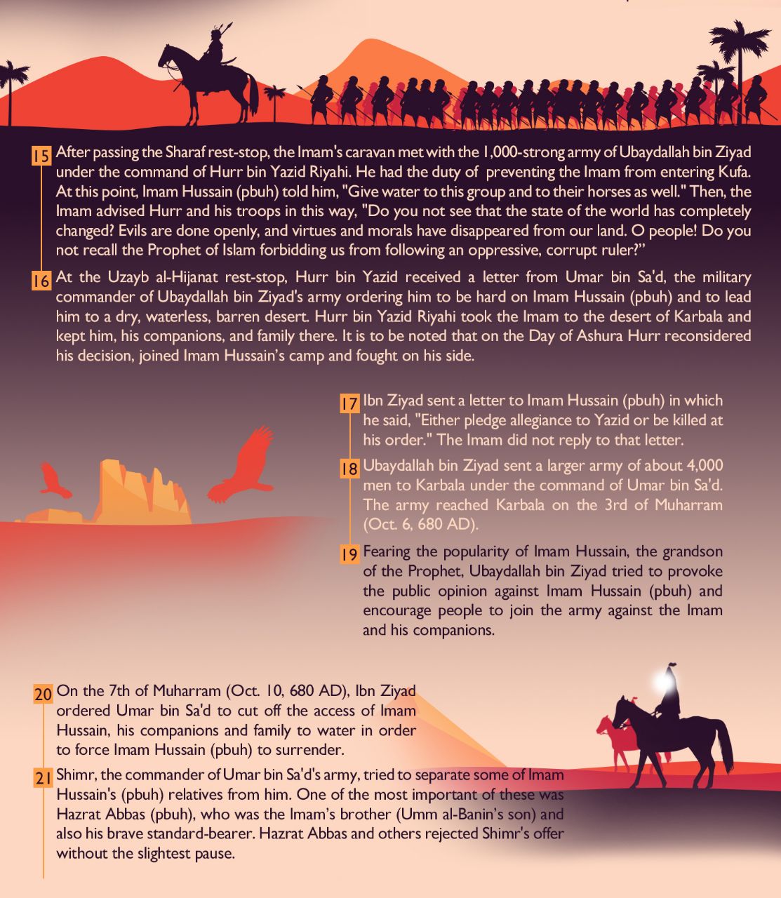 The timeline of Imam Hussain's (pbuh) uprising 3
