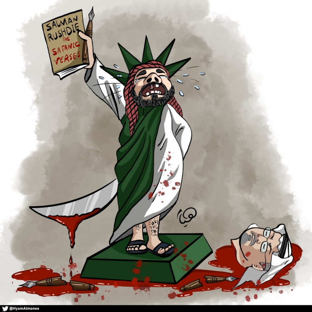 كاريكاتير / سياسة السعودية المزدوجة تجاه الكتّاب والصحفيين