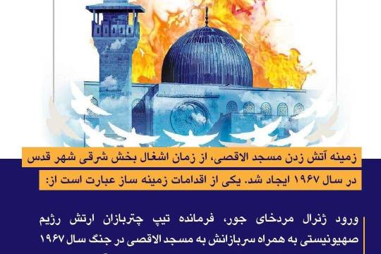 مجموعه پوستر : زمینه آتش زدن مسجد الاقصی
