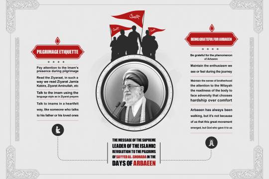 The recommendations of the Supreme Leader of the Islamic Revolution to Arbaeen pilgrims