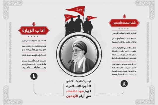 انفوجرافيك / توصيات المرشد الأعلى للثورة الإسلامية لزوار سيد الشهداء في أيام الأربعين
