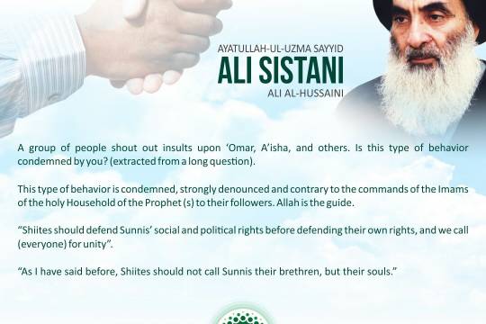 Ayatullah Sayyid Ali Sistani promoting Islamic Unity