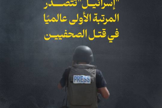 مجموعة بوسترات " إسرائيل تتصدر المرتبة الأولى عالميًا في قتل الصحفيين "